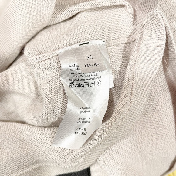 Anagram 2 Piece Belted Cardigan Sweater & Tank Beige Tan Women's Size XS - Picture 10 of 12